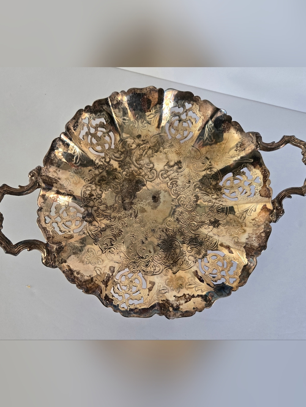 Silver Plate Tray Vtg